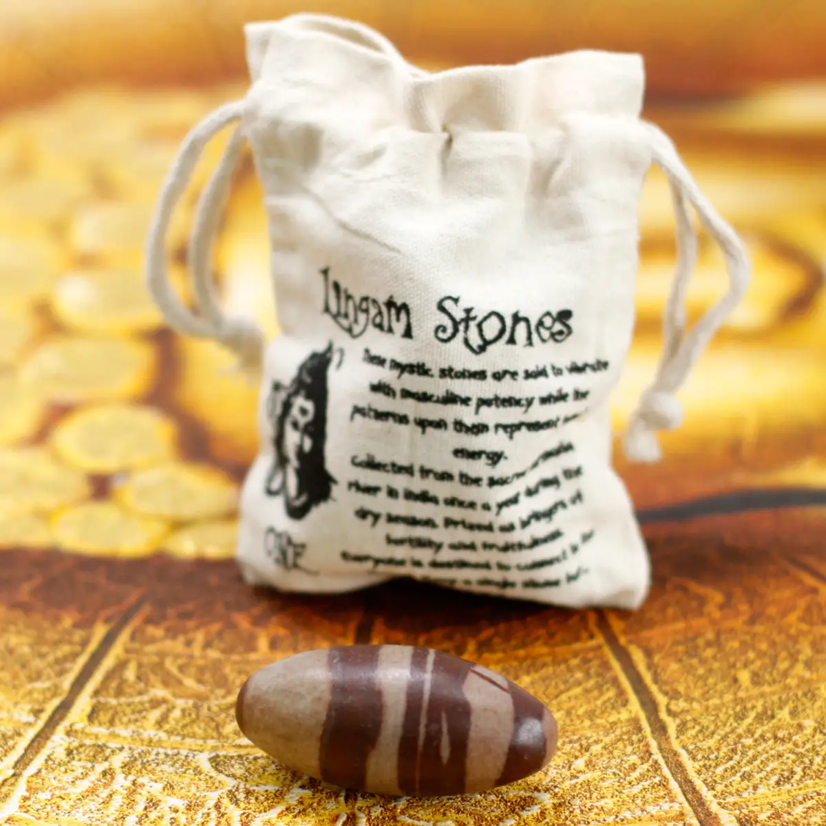 Shiva Lingam-sten 7,5 cm med 1 sten - produktbild 5