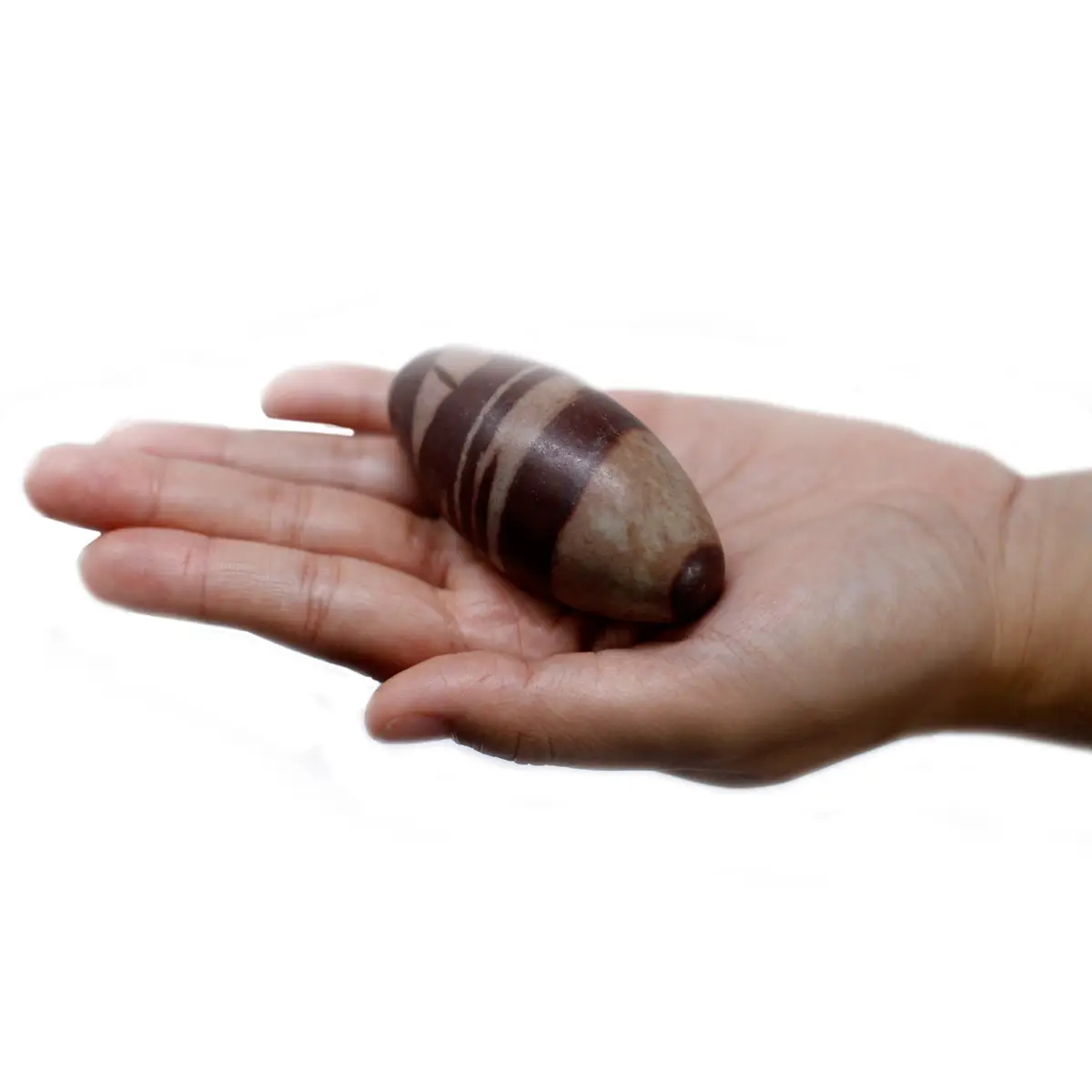 Shiva Lingam-sten 7,5 cm med 1 sten - produktbild 6