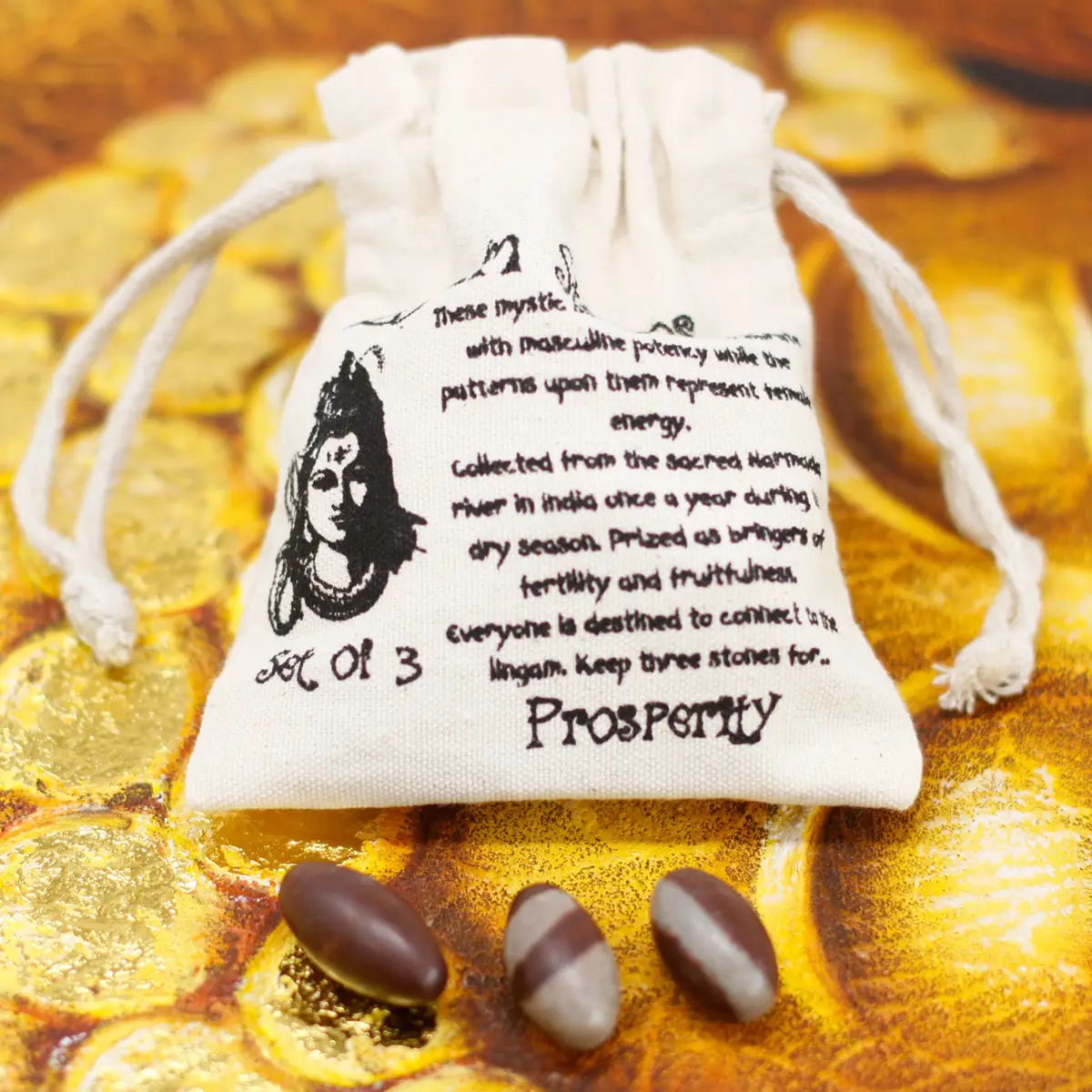 Shiva Lingam-sten i kvarts, 3 st - produktbild 2