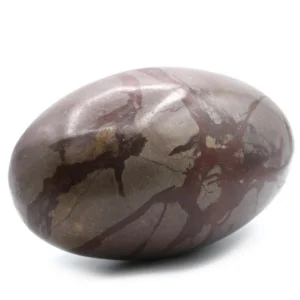 Oval polerad Shiva Lingam-sten i kvarts med naturliga mönster