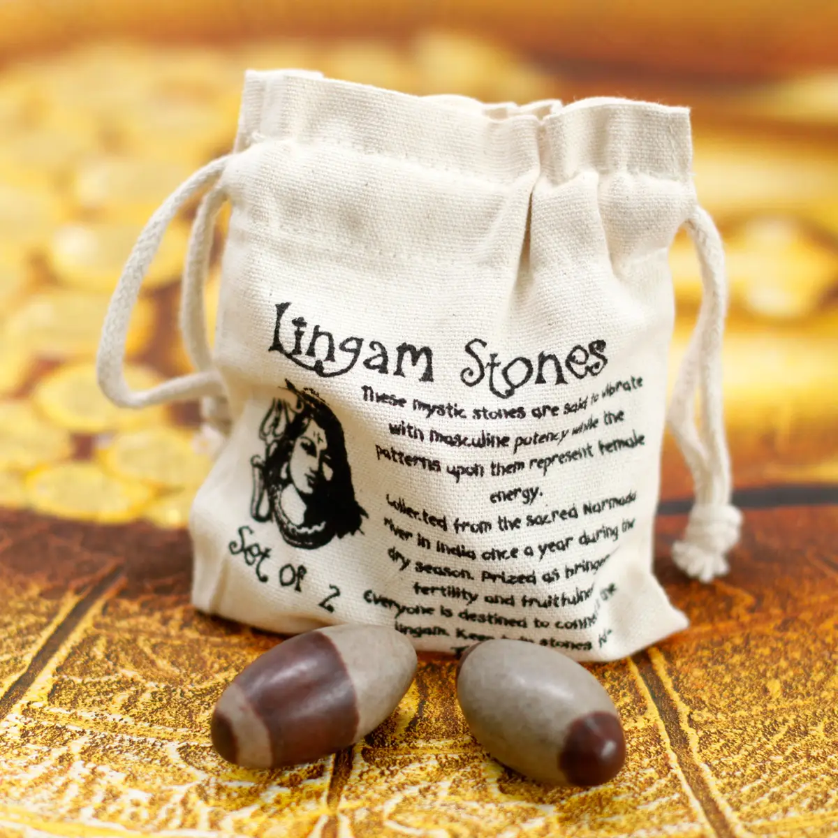 Shiva Lingam-stenar 2 tum, 2 stycken - produktbild 2