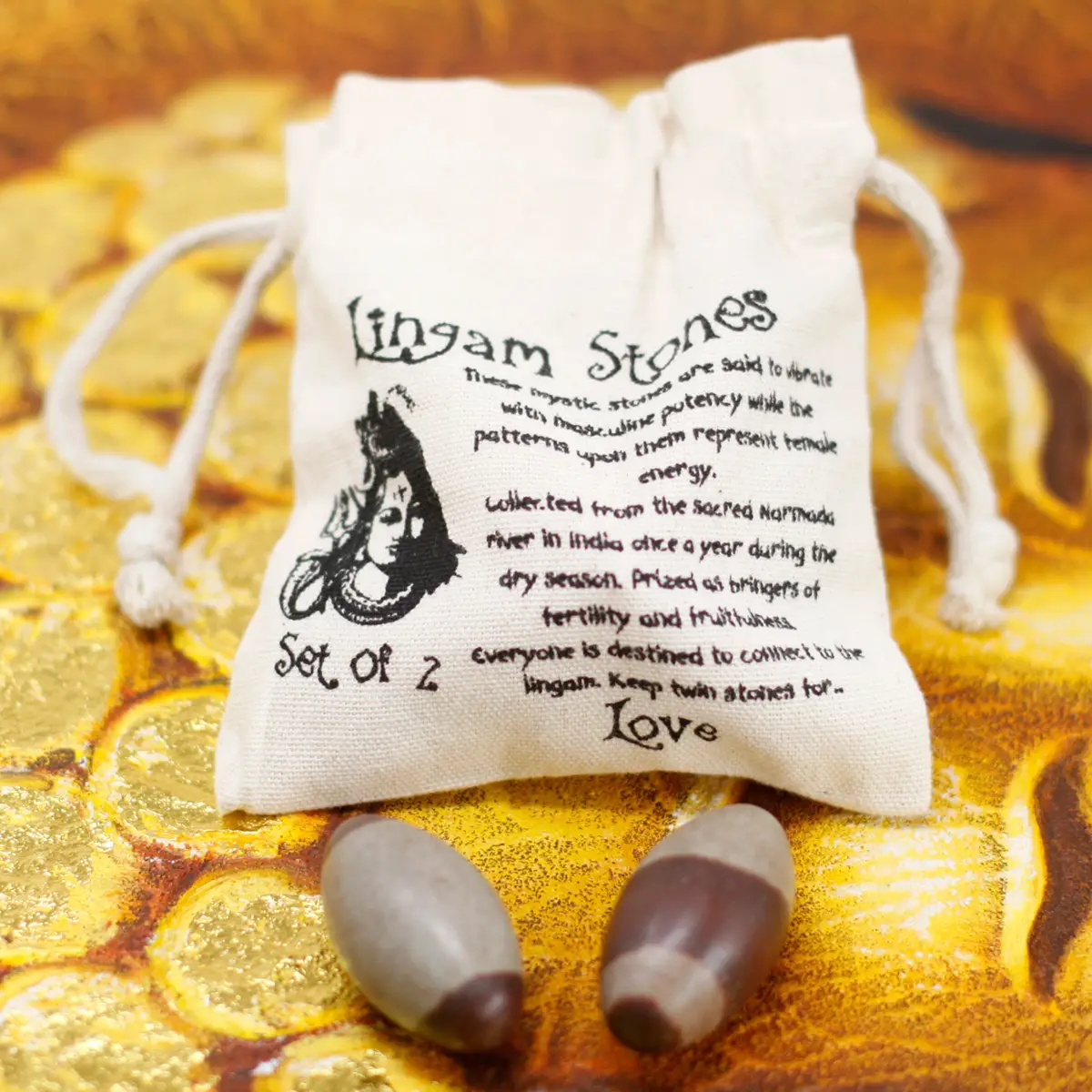 Shiva Lingam-stenar 2 tum, 2 stycken - produktbild 3