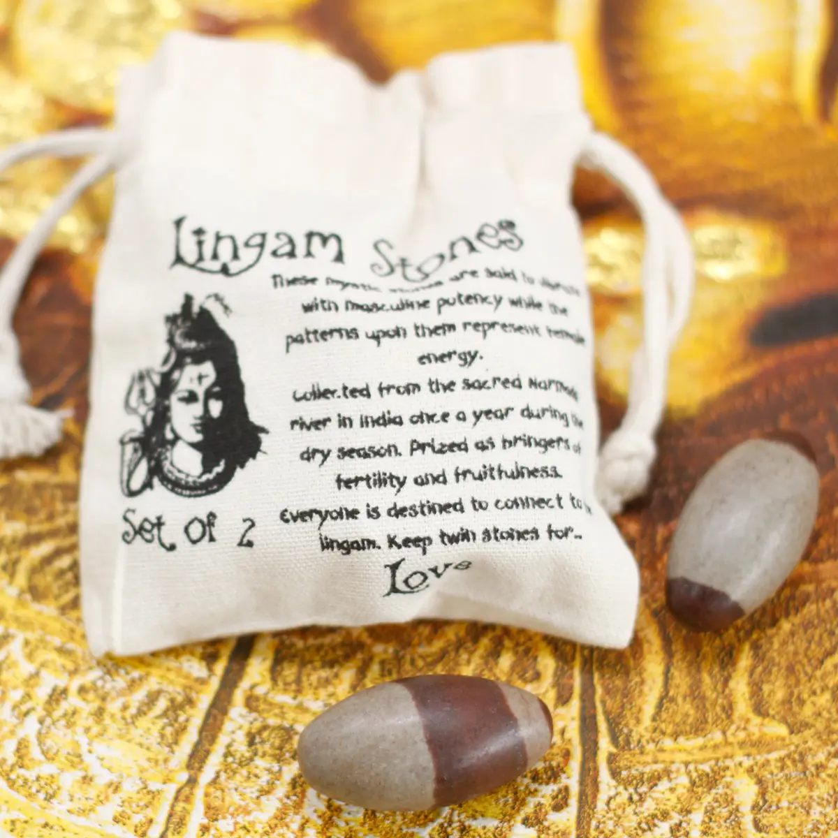 Shiva Lingam-stenar 2 tum, 2 stycken - produktbild 4