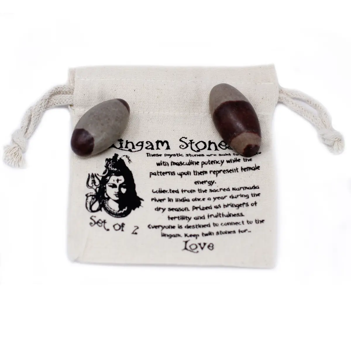 Shiva Lingam-stenar 2 tum, 2 stycken - produktbild 7