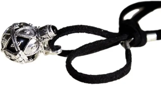 Silveränglarskällshalsband Darkness 16 mm - produktbild 5