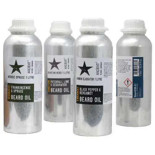 Skäggolja Roman Gladiator 1 liter med svartpeppar och bergamott - produktbild 3