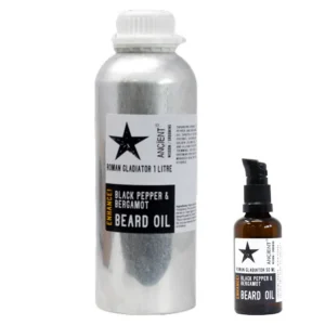 Skäggolja Roman Gladiator 1 liter med svartpeppar och bergamott - produktbild 6