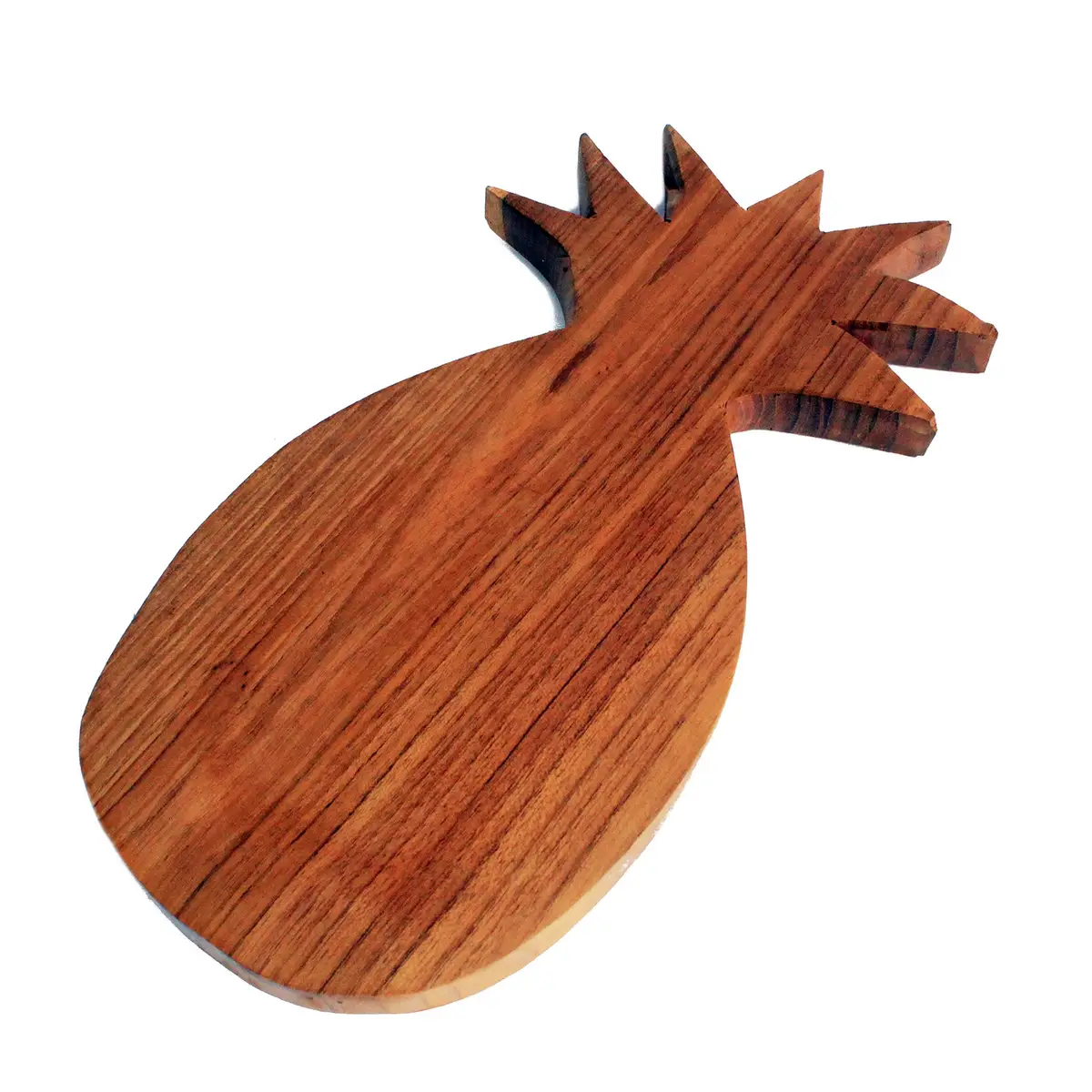 Skärbräda i teak formad som en ananas