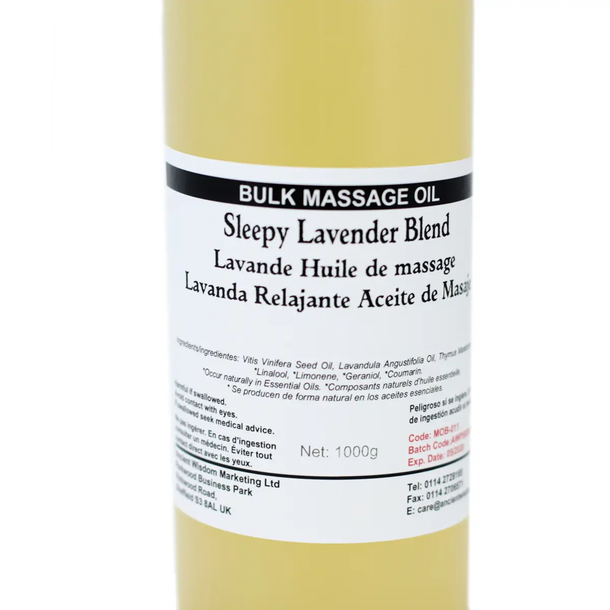 Sleepy Lavender 1 kg massageolja - produktbild 2