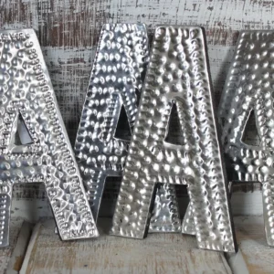 Små aluminiumdekorationer bokstav A - produktbild 2