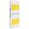 Smala stearinljus i gult, 10-pack