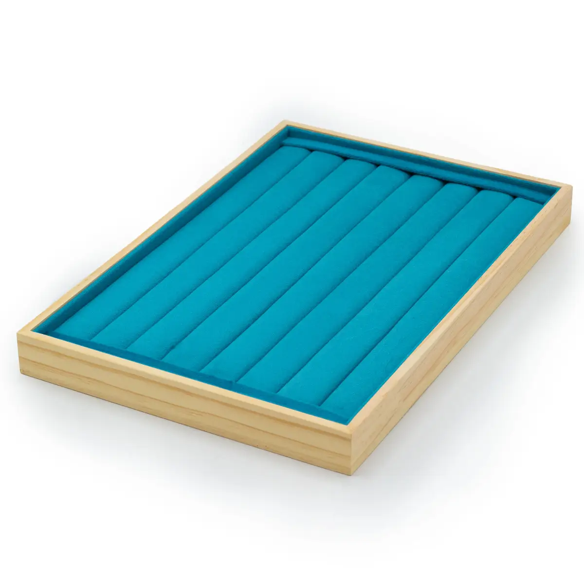 Smyckesställ i sammet med sju rader 35x24 cm - produktbild 2