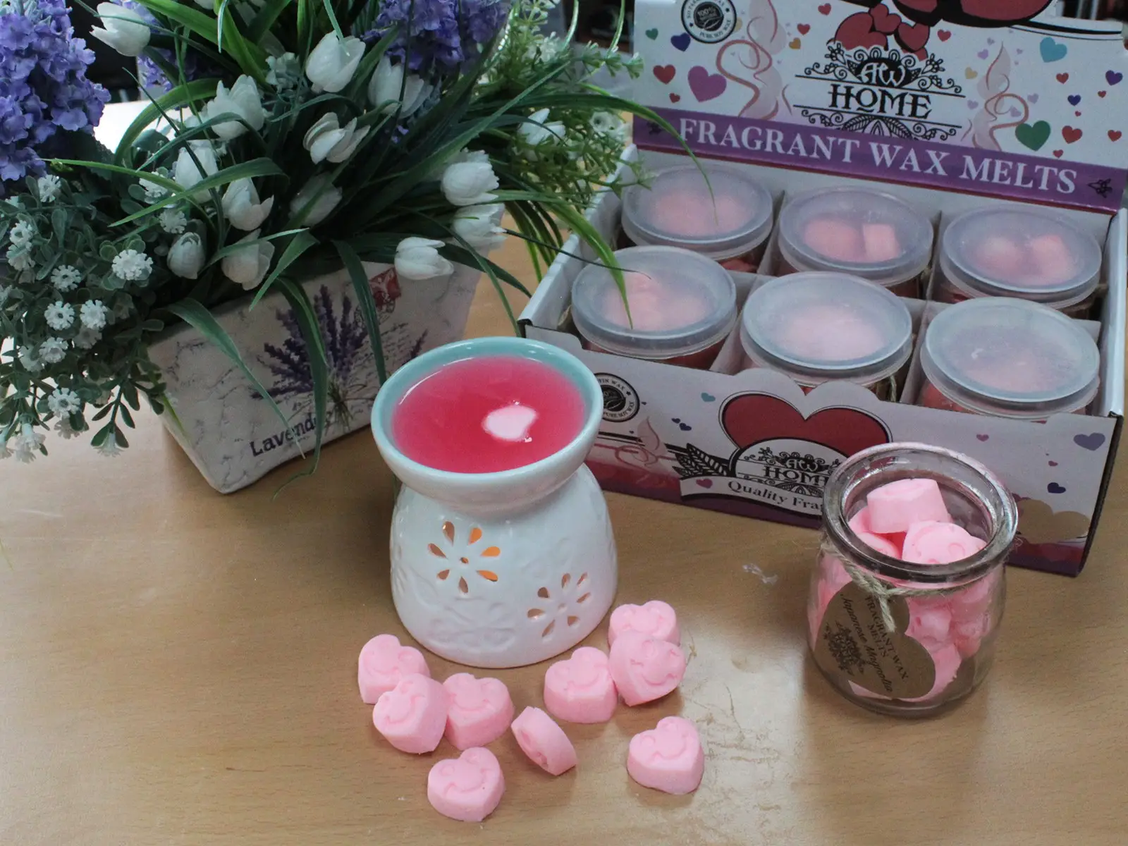 Sojavaxsmältor i burk med doft Classic Rose - produktbild 5