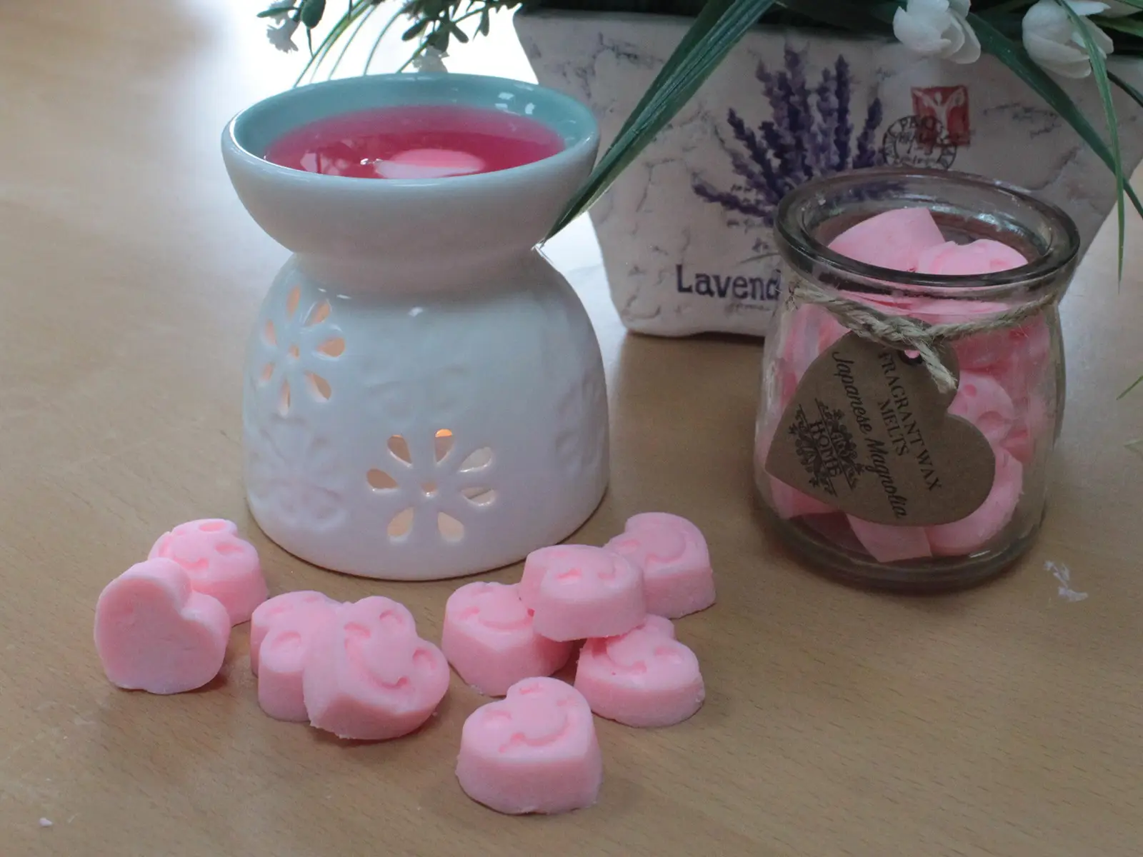 Sojavaxsmältor i burk med doft Peachy Cool - produktbild 6