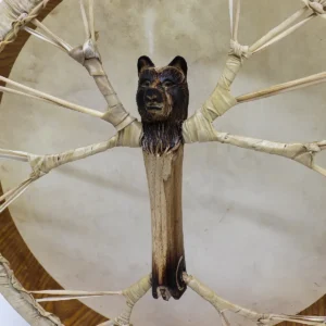 Spirit of the Bear - Shamantrumma med justerbar spänning och klubba, 40 cm - produktbild 5