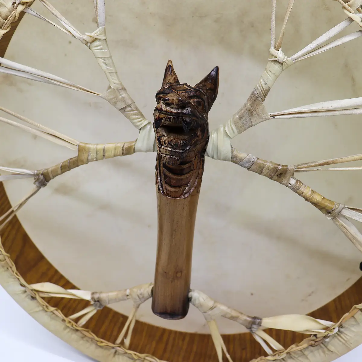 Spirit of the Dragon shamantrumma med klubba, stämbart, 40 cm - produktbild 7