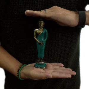 Stående Buddha i mässing - produktbild 4