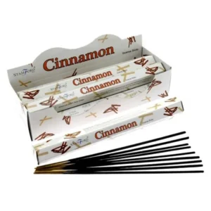 Stamford Premium Hex kanelrökelsepinnar i vit förpackning med kanelmotiv