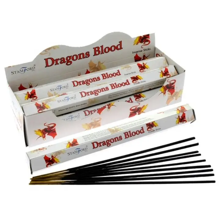 Stamford Premium Hex rökelsepinnar Dragons Blood i förpackning med flera pinnar