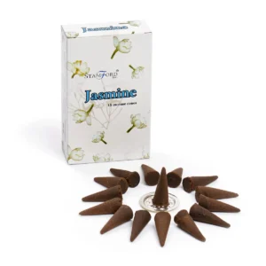 Stamford Premium Rökelsekoner Jasmin med hållare - produktbild 2