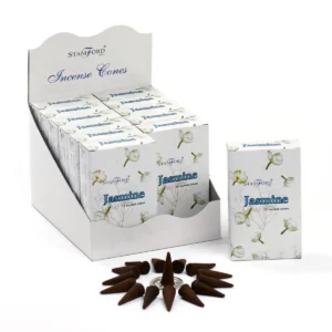 Stamford Premium Rökelsekoner Jasmin med hållare - produktbild 3