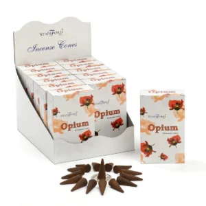 Stamford Premium rökelsekoner Opium med hållare - produktbild 3