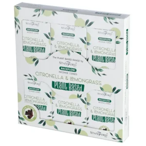 Stamford Premium Växtbaserade Backflow Rökelsekoner Citronella & Citrongräs - produktbild 3