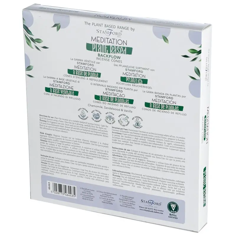 Stamford Premium Växtbaserade Backflow Rökelsekoner Meditation - produktbild 2