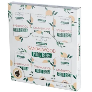 Stamford Premium Växtbaserade Backflow Rökelsekoner Sandelträ - produktbild 3