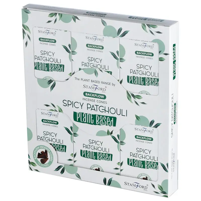 Stamford Premium Växtbaserade Backflow Rökelsekoner Spicy Patchouli - produktbild 3