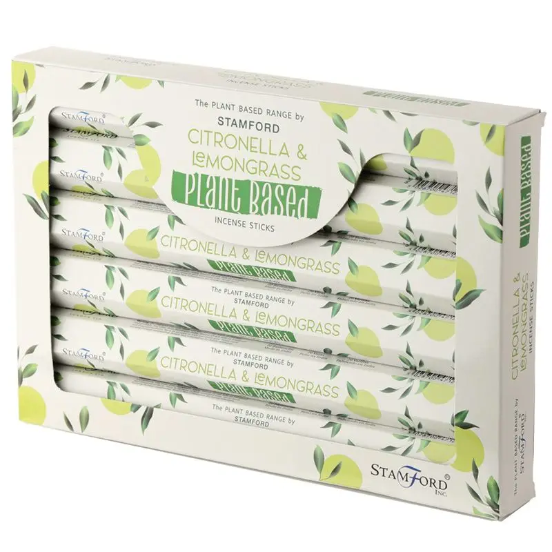 Förpackning med Stamford växtbaserade rökelsepinnar med citronella och citrongräs