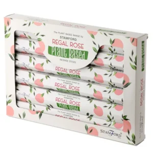 Förpackning med Stamford växtbaserade rökelsepinnar Regal Rose med blommönster