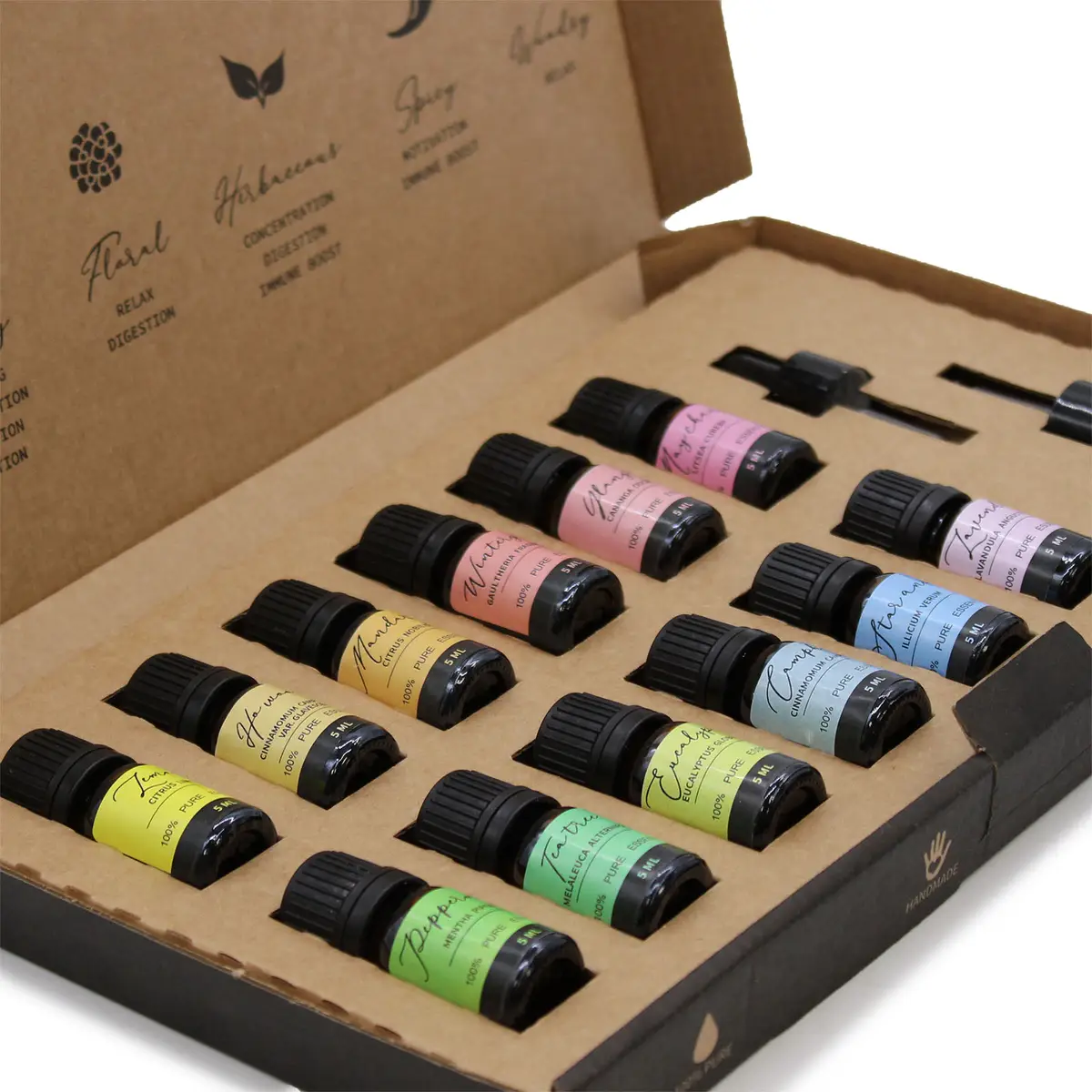 Startpaket med eteriska oljor för aromaterapi, 12 x 5 ml - produktbild 3
