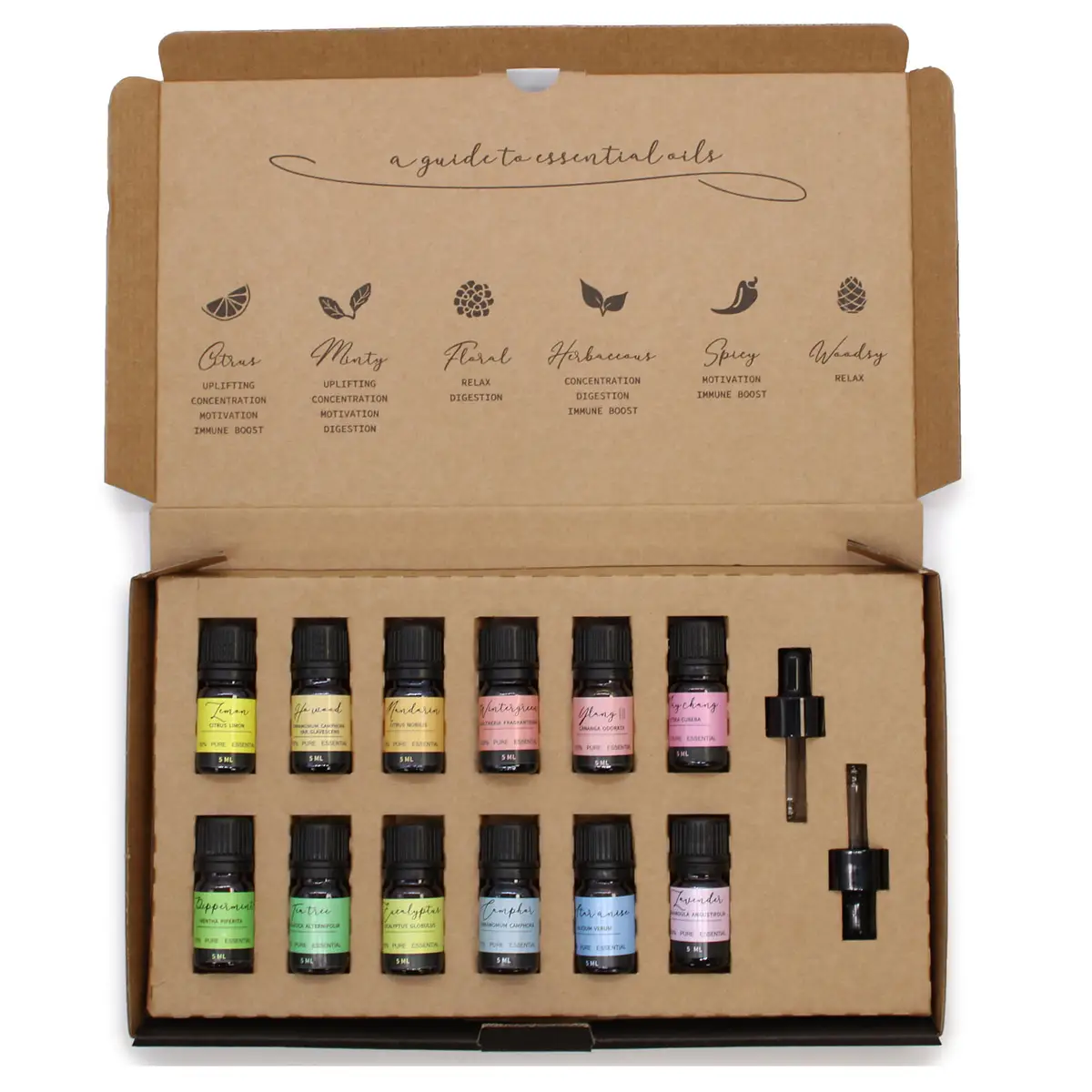 Startpaket med eteriska oljor för aromaterapi, 12 x 5 ml - produktbild 4