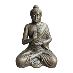Stor antikgul buddha-staty för meditation 1,5 meter - produktbild 2