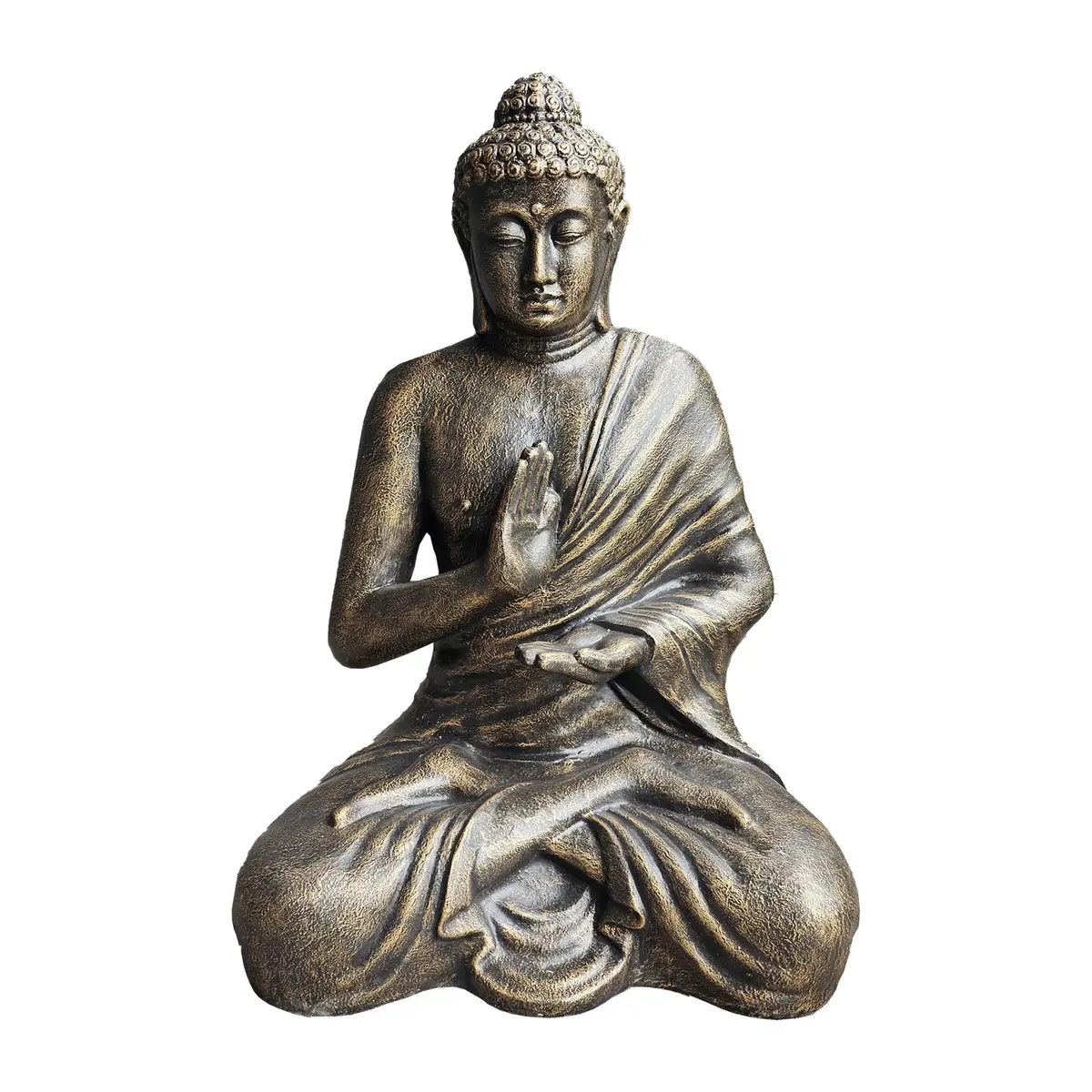 Stor antikgul buddha-staty för meditation 1,5 meter - produktbild 2