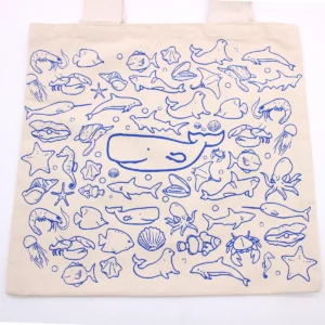 Stor bomullskasse med havsmotiv 38x42 cm 10oz - produktbild 7