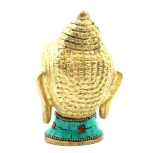 Stor Buddhafigur i mässing med huvud, 11,5 cm - produktbild 2