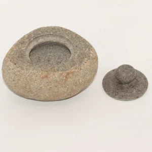 Stor jordningskruka i naturlig flodsten med lock 15x12 cm - produktbild 5