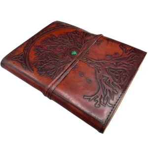 Stor läderanteckningsbok med Livets träd – 20x16x2 cm - produktbild 3