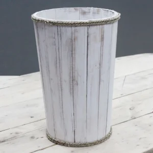 Stor nautisk displaybehållare i vitlaserat trä 45x32 cm - produktbild 5