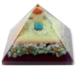 Stor orgonitpyramid 70 mm med livets blomma-symbol - produktbild 2