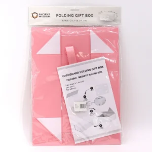 Stor platt presentask med band i rosa 28,2x20,2x9,2 cm - produktbild 6