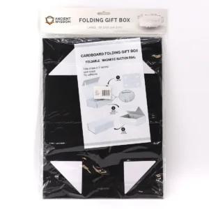 Stor platt presentask med band i svart (28,2x20,2x9,2 cm) - produktbild 2