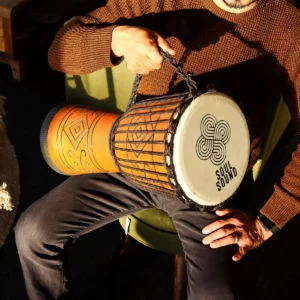 Stor professionell djembe-trumma Soul Sound låg ton 50 cm höjd 22 cm trumhuvud - produktbild 7