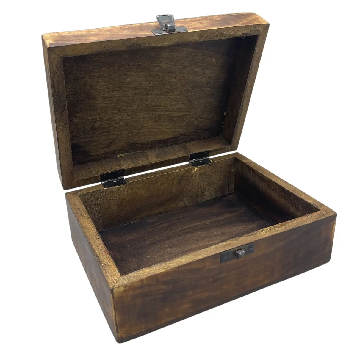 Stor träask med keramisk glasyr, svart 20x15x7,5 cm - produktbild 2