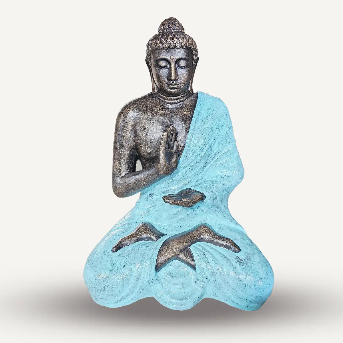 Stor turkos och sten Buddha-staty för meditation 1,5 meter - produktbild 2