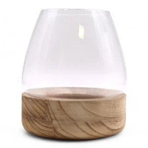 Stort glasterrarium på naturlig tungträbotten 17x19 cm - produktbild 2