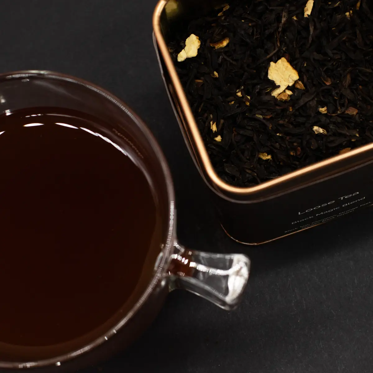 Svart te blandning Black Magic i burk 50 g - produktbild 6
