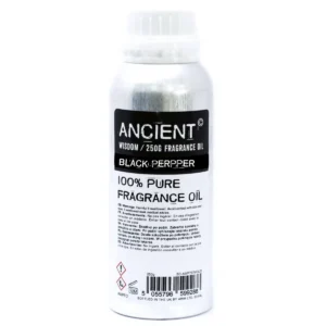 Aluminiumflaska med svartpeppar doftolja 250g från Ancient Wisdom